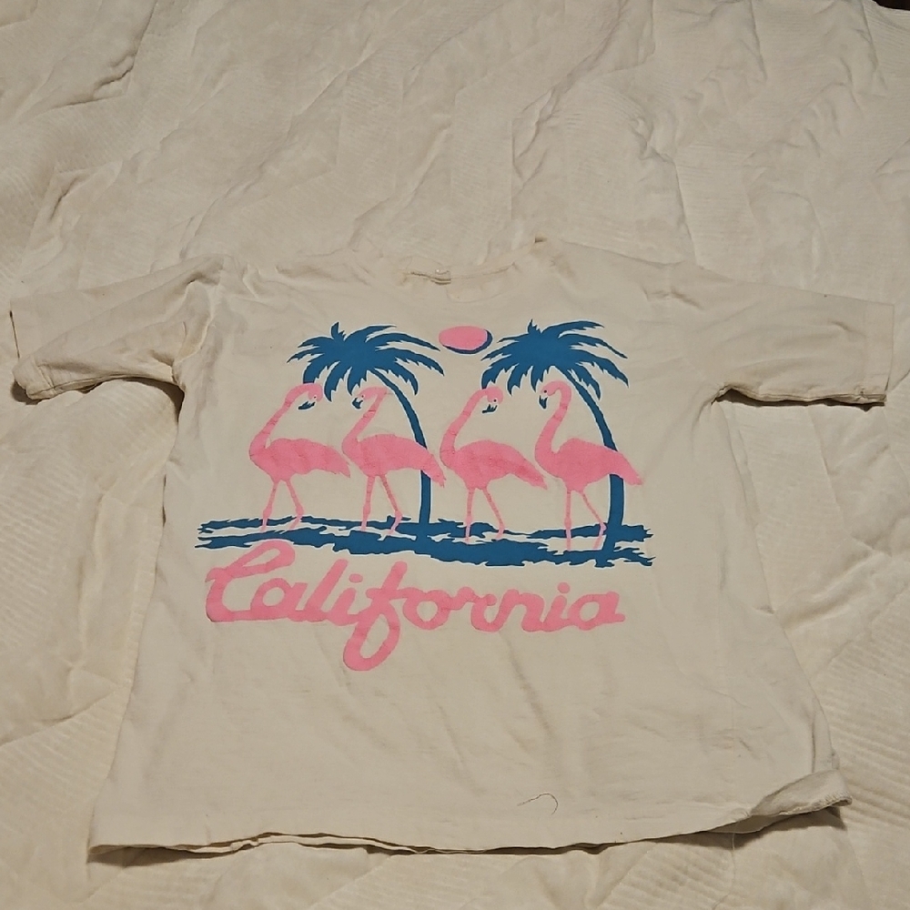 Kids California Flamingo Graphic Tee - Pink & Blue